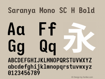 Saranya Mono SC H Bold 图片样张