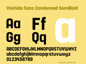 Yoshida Sans Condensed SemiBold Version 1.0 | wf-rip DC20180410图片样张