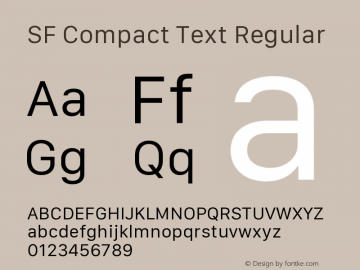 SF Compact Text Regular 11.0d10e2图片样张