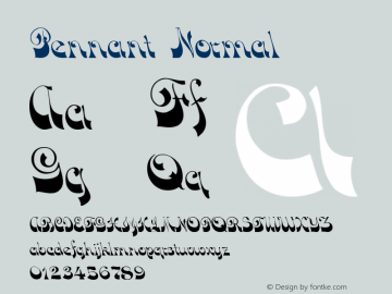 Pennant Normal Macromedia Fontographer 4.1 9/26/96 Font Sample