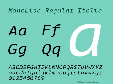 MonoLisa Regular Italic Version 1.807 | web-otf图片样张