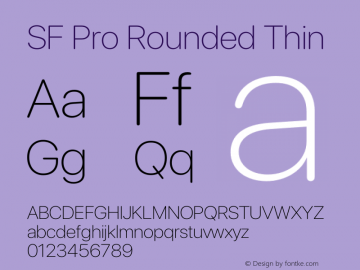 SF Pro Rounded Thin Version 17.1d1e1图片样张