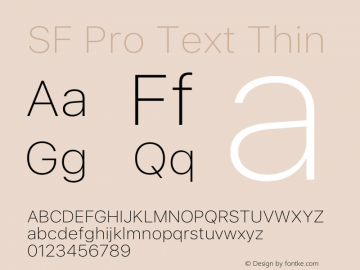 SF Pro Text Thin Version 17.1d1e1图片样张