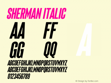 Sherman Italic Version 1.012 | web-ttf图片样张