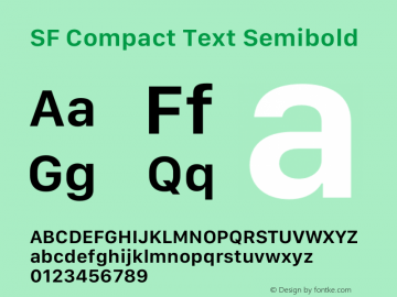 SF Compact Text Semibold Version 17.1d1e1 2021-10-19 | FoM Fix图片样张
