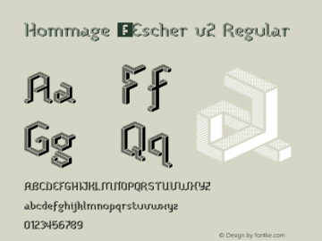 Hommage à Escher v2 Regular Version 1.0 Font Sample