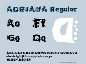 ADRIANA Regular Altsys Metamorphosis:11/5/97 Font Sample