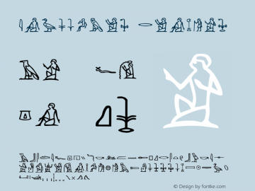Egyptimes Regular Macromedia Fontographer 4.1 8/5/96图片样张