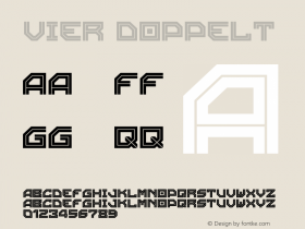 Vier Doppelt Version 1.001;Fontself Maker 3.5.7图片样张