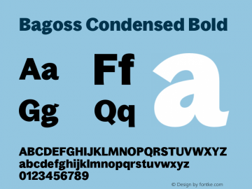 Bagoss Condensed Bold Version 1.000 | FoM Mod图片样张