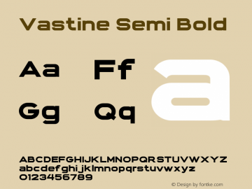 Vastine-SemiBold Version 1.000图片样张