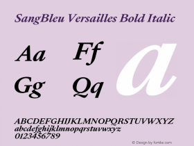 SangBleu Versailles Bold Italic Version 2.500 | FøM Fix图片样张