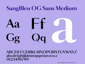 SangBleu OG Sans Medium Version 3.000 | wf-rip DC20191110图片样张