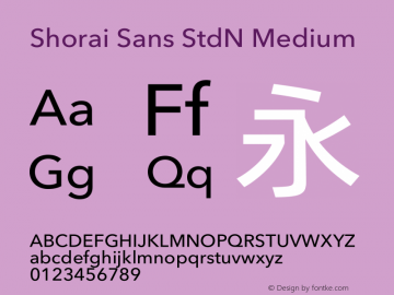 Shorai Sans StdN Medium Version 1.01图片样张