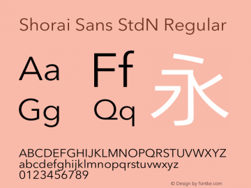 Shorai Sans StdN Version 1.01图片样张