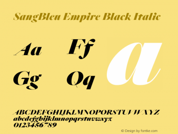 SangBleu Empire Black Italic Version 2.500图片样张