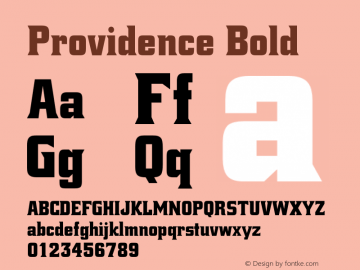 Providence Bold Macromedia Fontographer 4.1.4 7/31/02图片样张