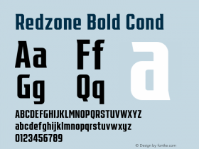 Redzone Bold Cond Version 3.001;hotconv 1.0.109;makeotfexe 2.5.65596图片样张