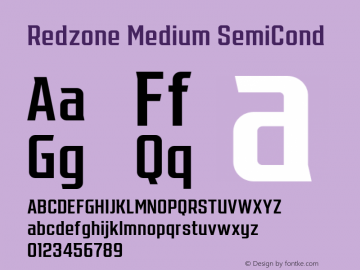 Redzone Medium SemiCond Version 3.001;hotconv 1.0.109;makeotfexe 2.5.65596图片样张