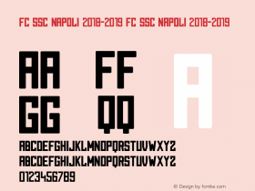 FC SSC Napoli 2018-2019 Version 5.00;August 24, 2018;FontCreator 11.5.0.2427 32-bit图片样张