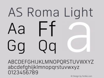 AS Roma Light Version 2.100;hotconv 1.0.109;makeotfexe 2.5.65596图片样张
