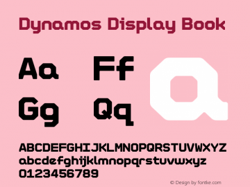 Dynamos Display Version 1.001; ttfautohint (v1.8)图片样张