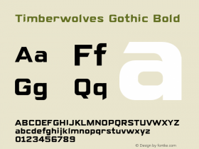 Timberwolves Gothic Bold Version 1.00 2014图片样张