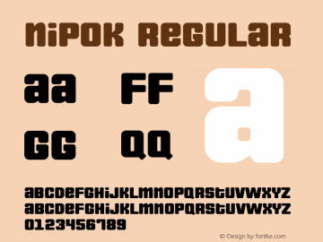 Nipok Version 1.005;Fontself Maker 3.5.7图片样张