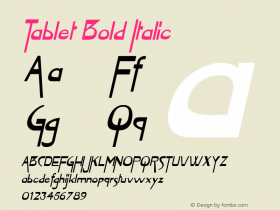 Tablet Bold Italic 1.0/1995: 2.0/2001图片样张