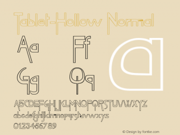 Tablet-Hollow Normal Macromedia Fontographer 4.1 9/26/96图片样张