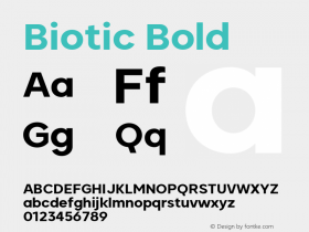 Biotic Bold Version 2.000;FEAKit 1.0图片样张