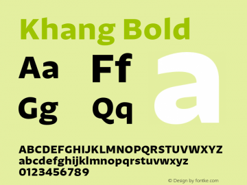 Khang Bold Version 1.150图片样张