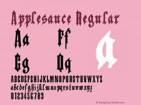 Applesauce Regular Perry Mason                 18 06 01 Font Sample