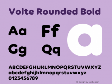 VolteRounded-Bold Version 1.000;PS 001.000;hotconv 1.0.88;makeotf.lib2.5.64775图片样张
