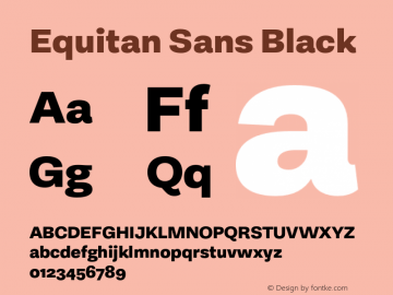Equitan Sans Black Version 1.100图片样张