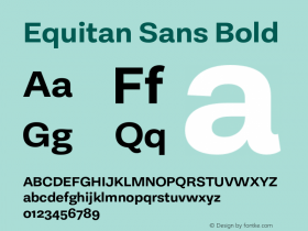 Equitan Sans Bold Version 1.100图片样张