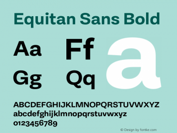 Equitan Sans Bold Version 1.100图片样张