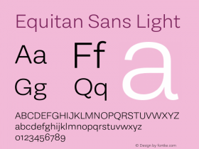 Equitan Sans Light Version 1.100图片样张