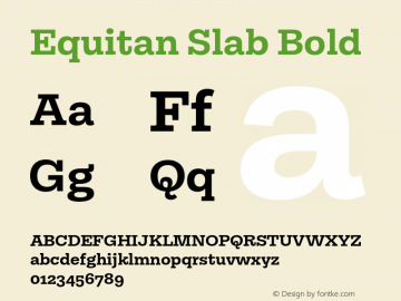 Equitan Slab Bold Version 1.100图片样张