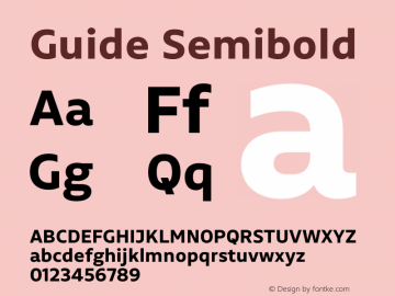 Guide Semibold Version 1.0图片样张