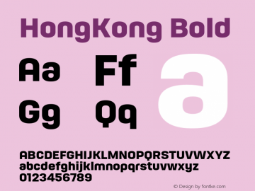 HongKong Bold Version 1.0图片样张