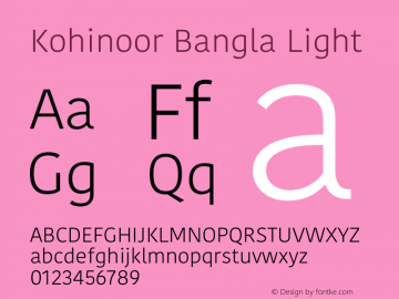 Kohinoor Bangla Light Version 1.152;PS 1.000;hotconv 16.6.54;makeotf.lib2.5.65590图片样张