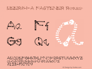 BEER04-A FASTENER Regular 1.0 Font Sample