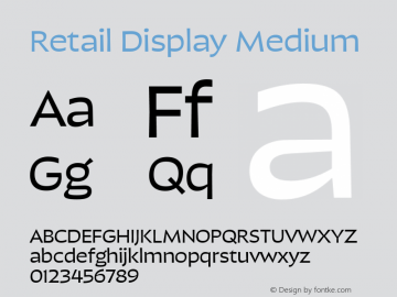 RetailDisplay-Medium Version 1.000;PS 0.0;hotconv 16.6.54;makeotf.lib2.5.65590图片样张