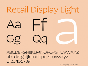 RetailDisplay-Light Version 1.000;PS 0.0;hotconv 16.6.54;makeotf.lib2.5.65590图片样张