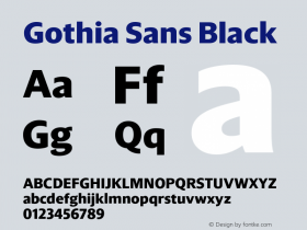 GothiaSans-Black Version 1.000 | wf-rip DC20190825图片样张