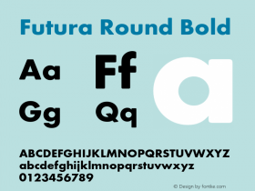 Futura Round Bold Version 1.000 | FøM Fix图片样张