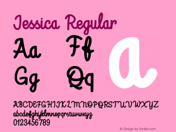 Jessica Version 1.003;Fontself Maker 3.5.7图片样张