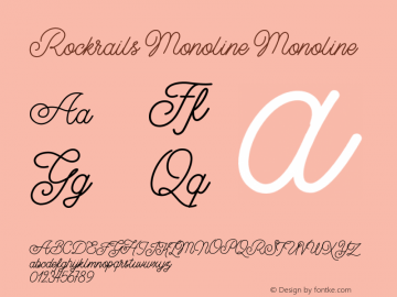 Rockrails Monoline Monoline Version 1.001;hotconv 1.0.109;makeotfexe 2.5.65596图片样张