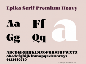 Epika Serif Premium Heavy Version 1.000 | FoM Fix图片样张